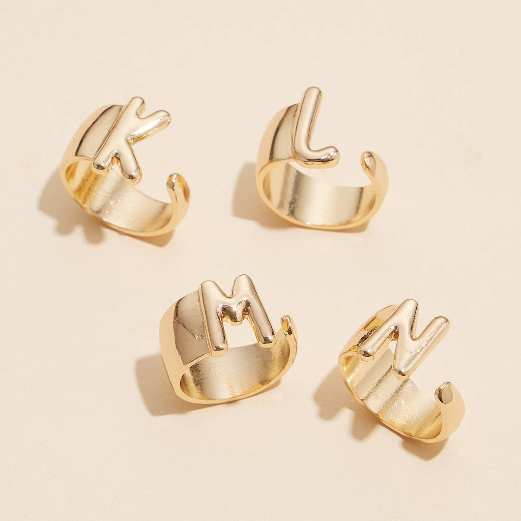 Initial Gold Plated Rings