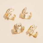 Initial Gold Plated Rings