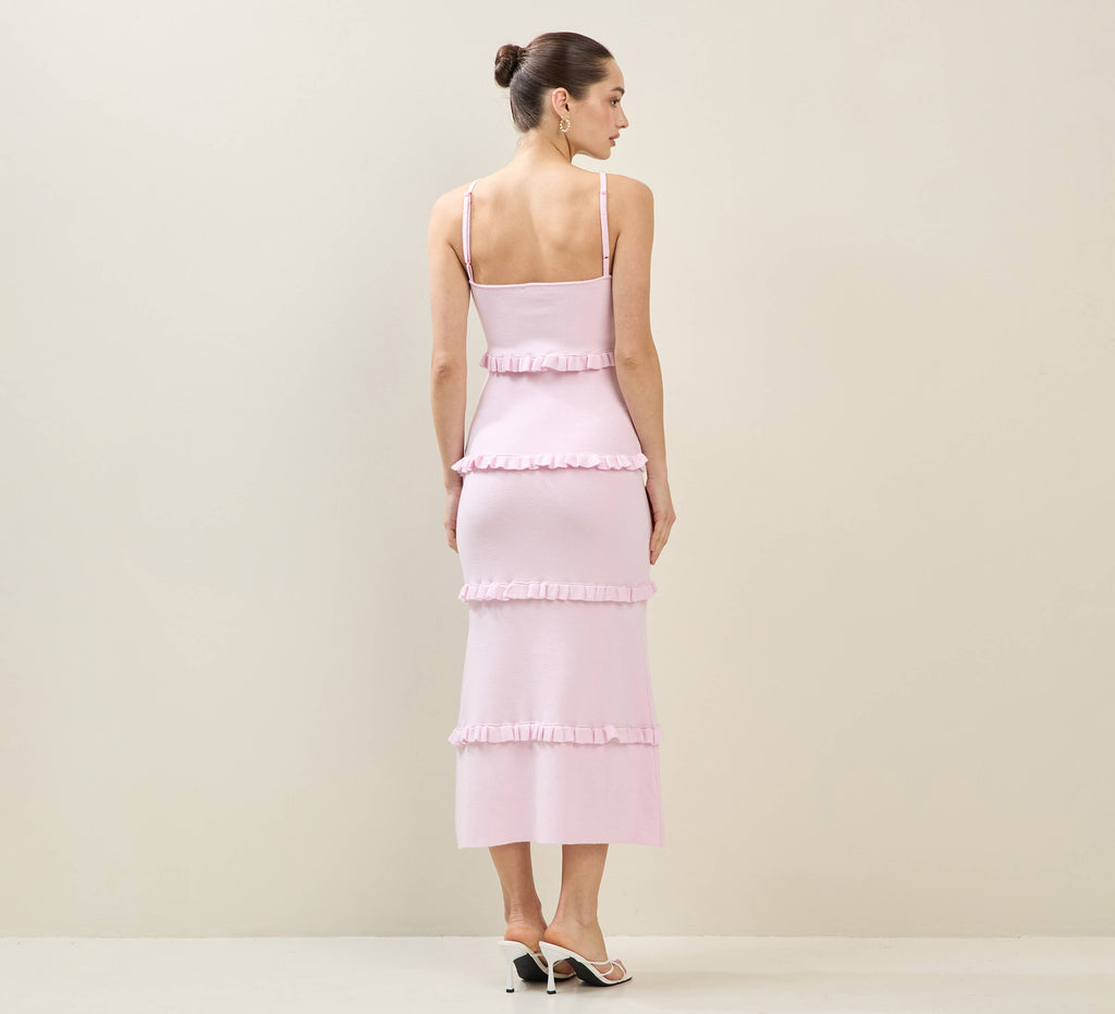 Kiera Knit Tiered Maxi Dress