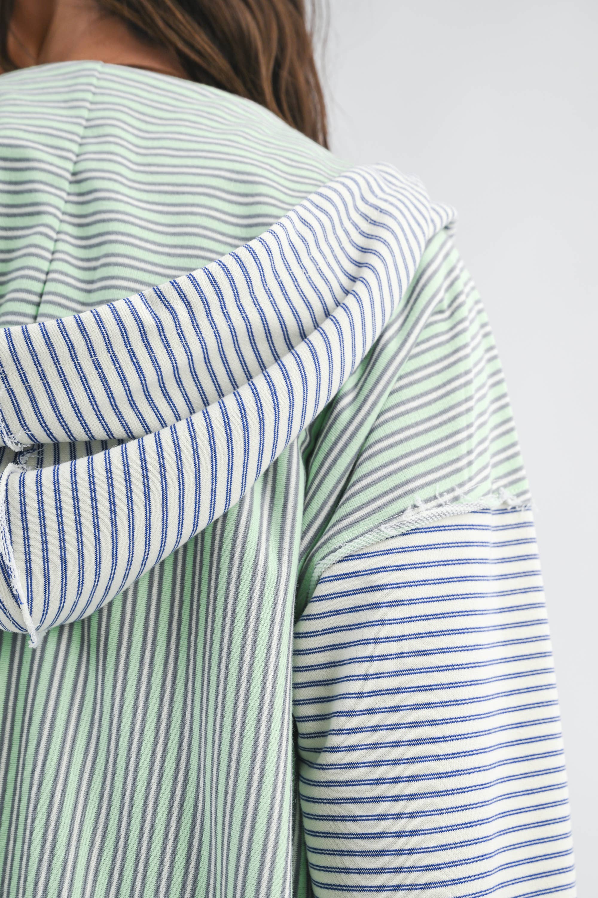 Lana Striped Zip Hoodie