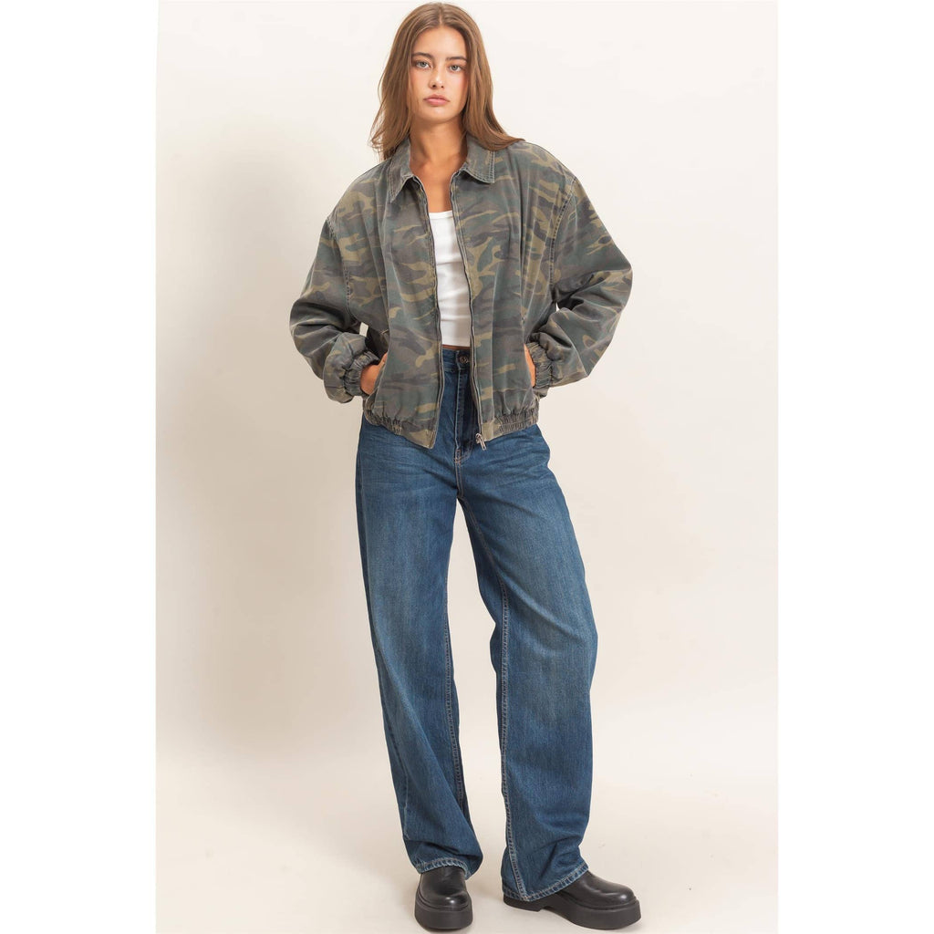 Camouflage Zip-Up Jacket