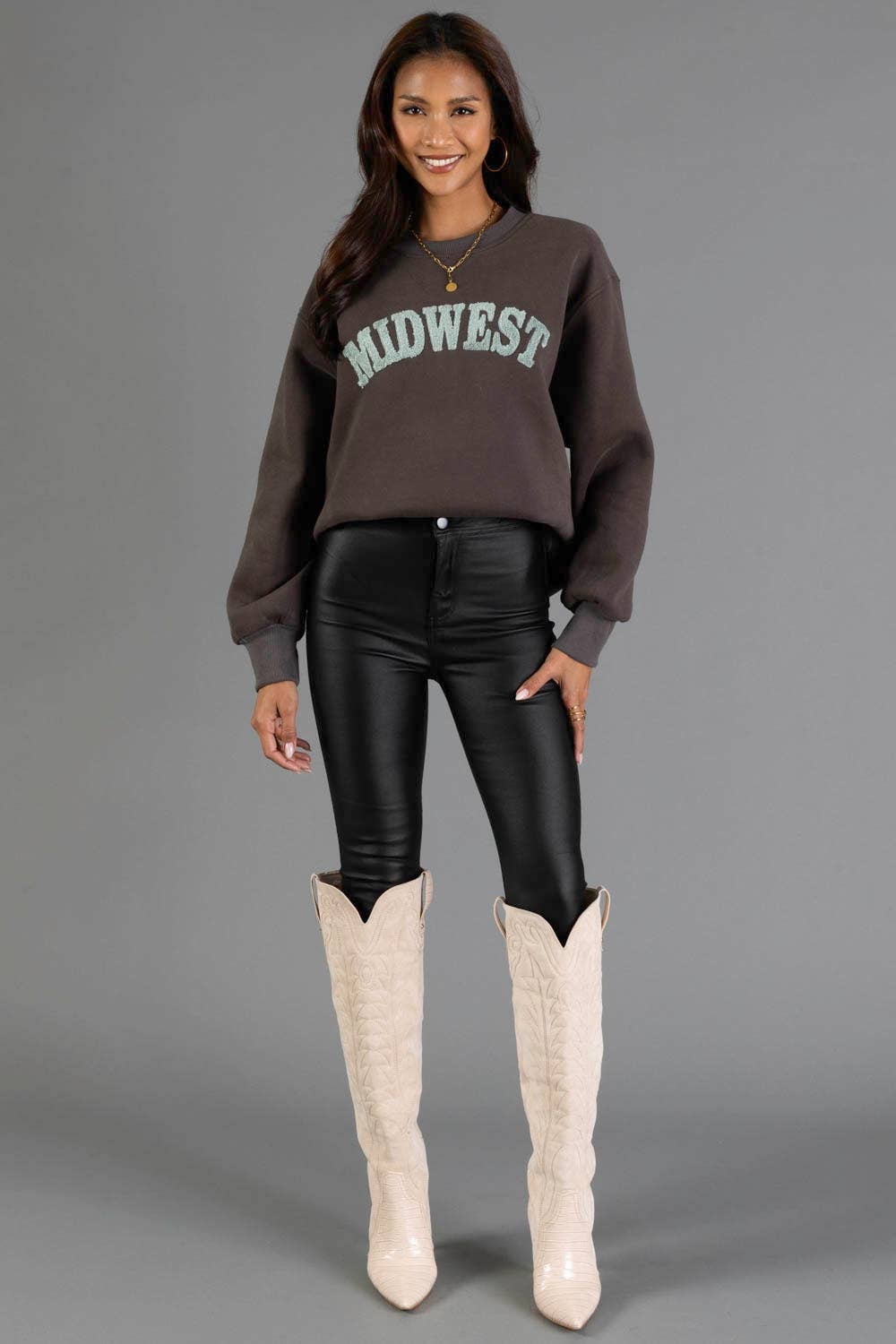 Charcoal & Mint Midwest Sweatshirt