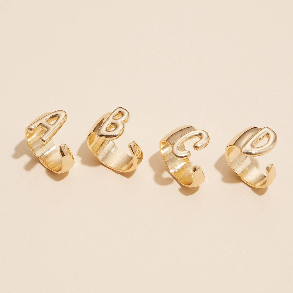 Initial Gold Plated Rings