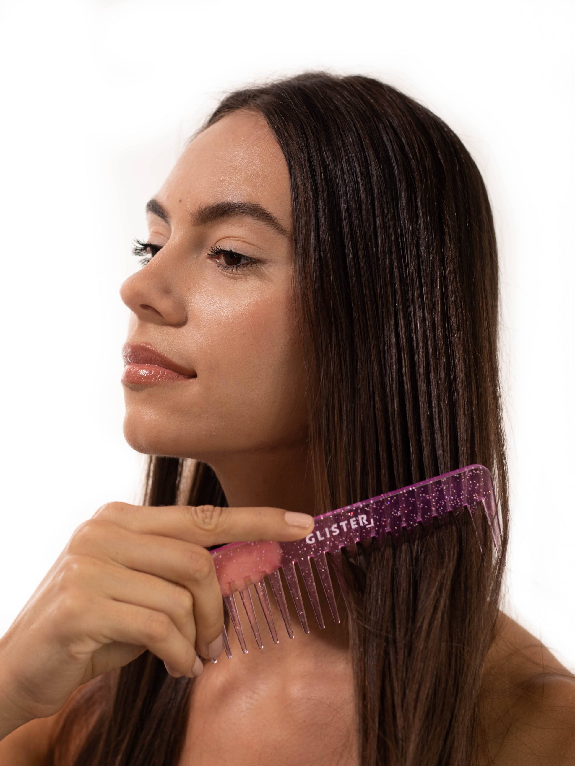"Sparkle" Wide Tooth Detangling Comb | Glitter Finish