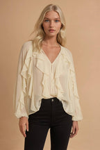 Sheer Ruffled Top