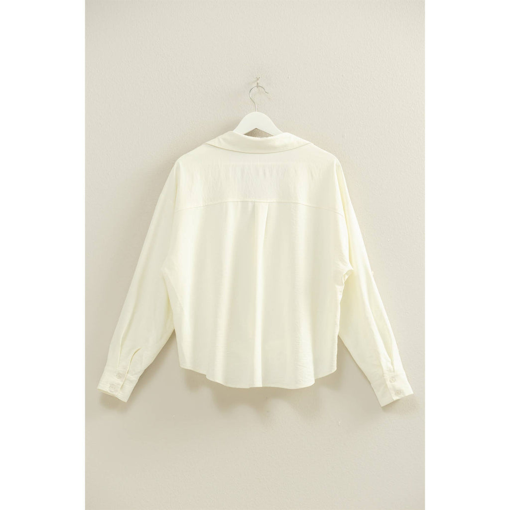 Button-Down Blouse With Flowing Fit