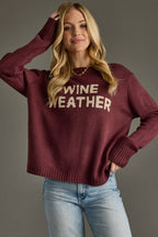 Wine Weather Sweater