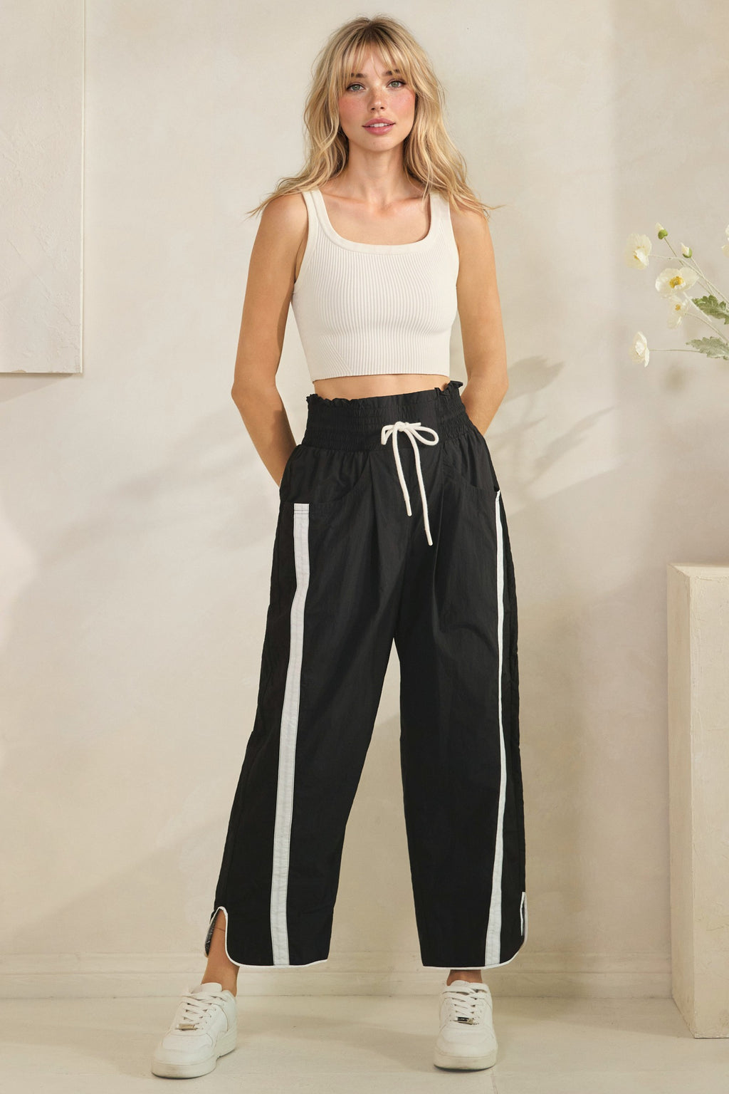 Viral Track Pants With Stripe Details