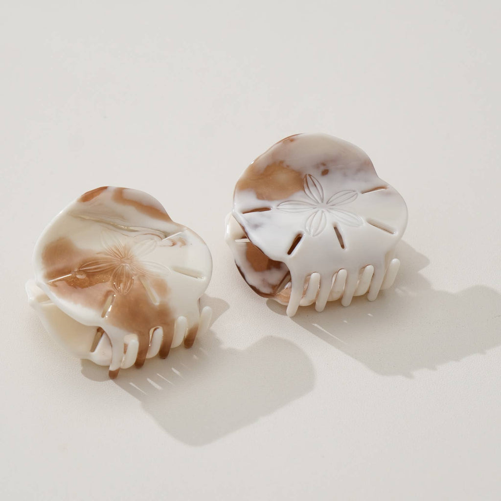 Calacatta Sand Dollar Claw Clip - Small