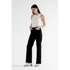 Mica Denim Mid Rise Slim/wide in Black