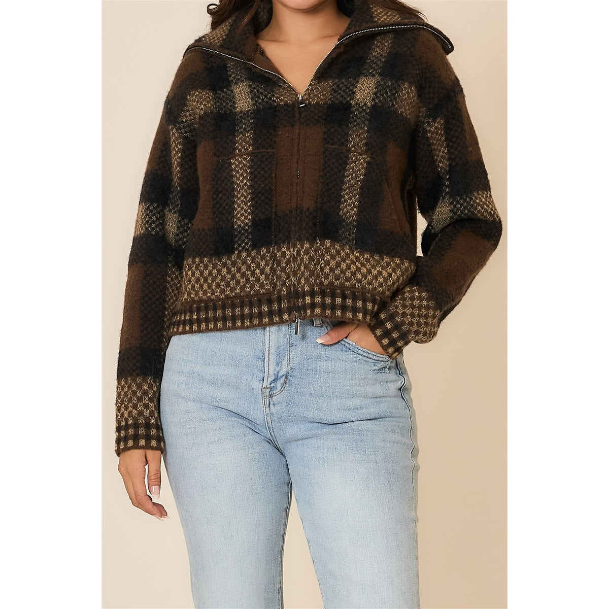 Carly Plaid Sweater