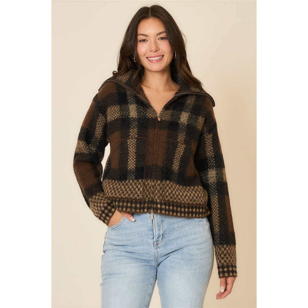 Carly Plaid Sweater