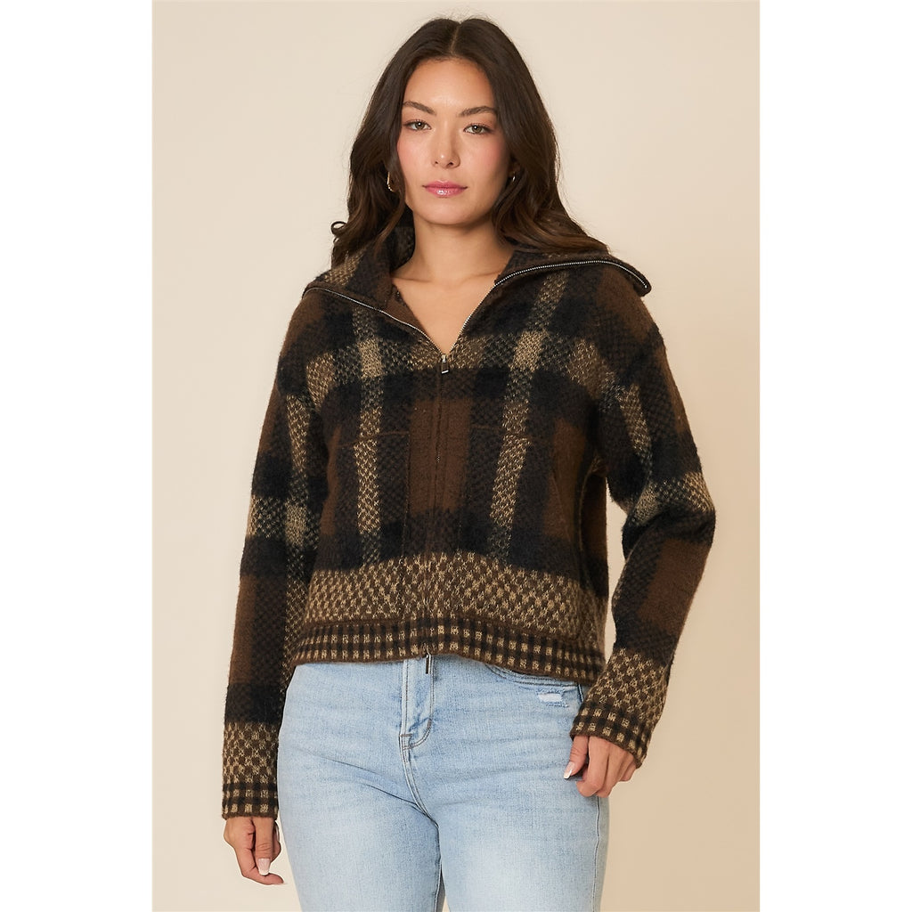 Carly Plaid Sweater