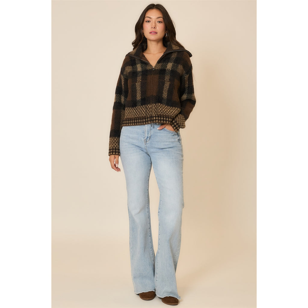 Carly Plaid Sweater