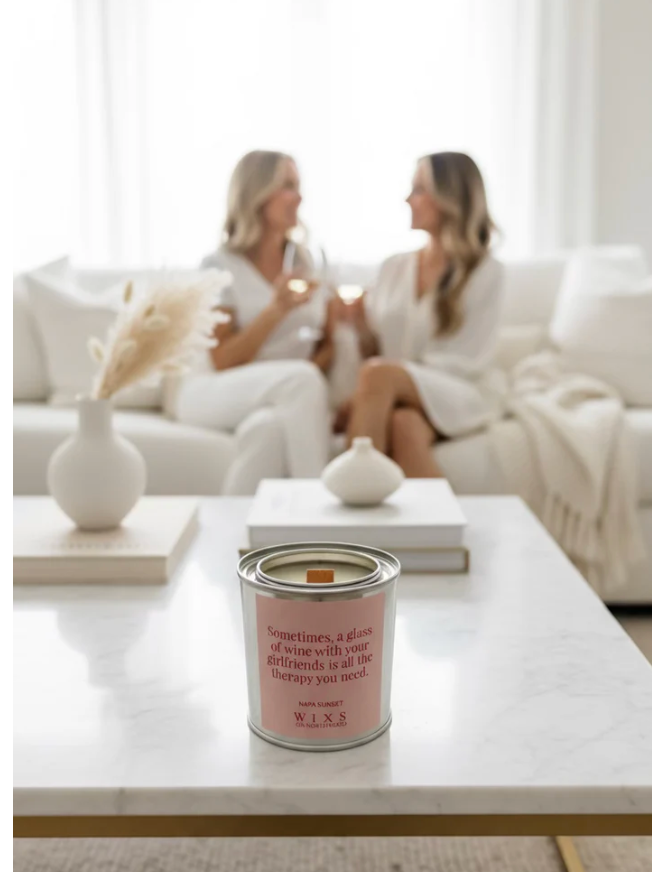 Napa Sunset Soy Candle with Wood Wick - Girl Therapy