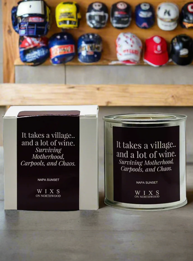 Napa Sunset Soy Candle with Wood Wick - Mom Chaos