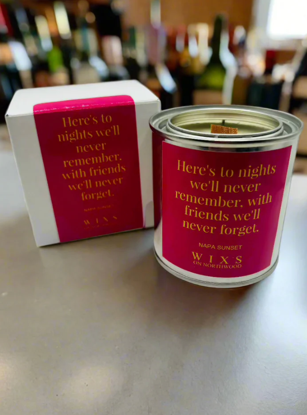 Napa Sunset Soy Candle with Wood Wick • Never Forget