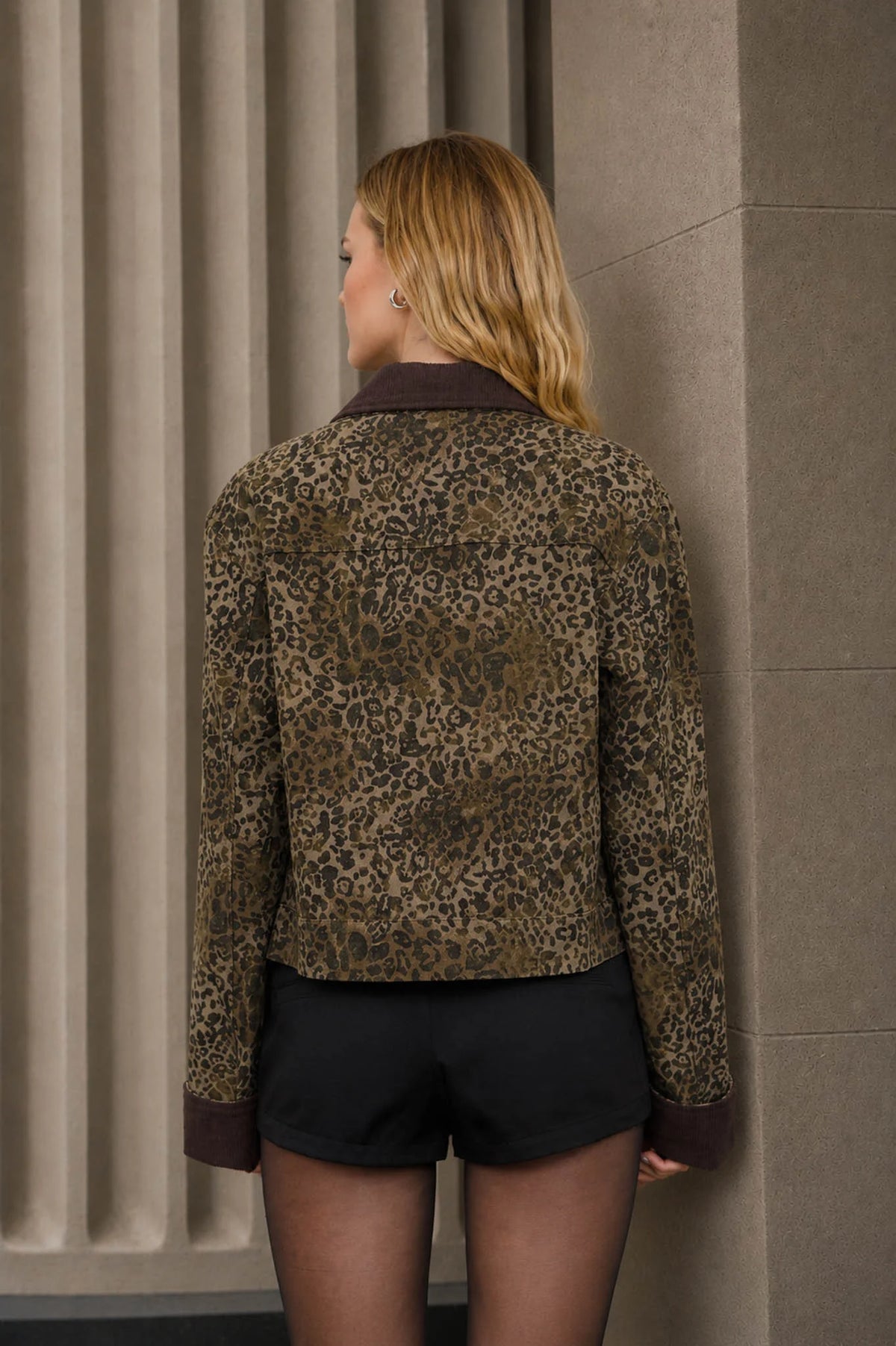 WASHED LEOPARD JACKET