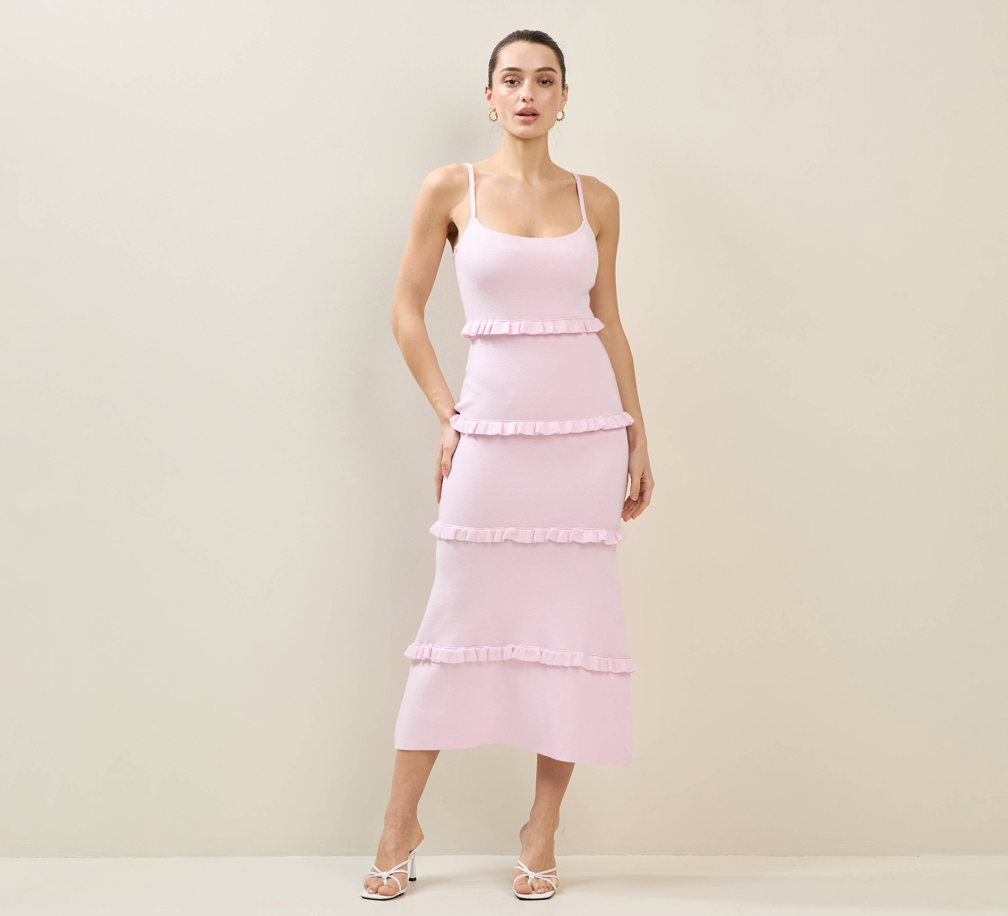 Kiera Knit Tiered Maxi Dress