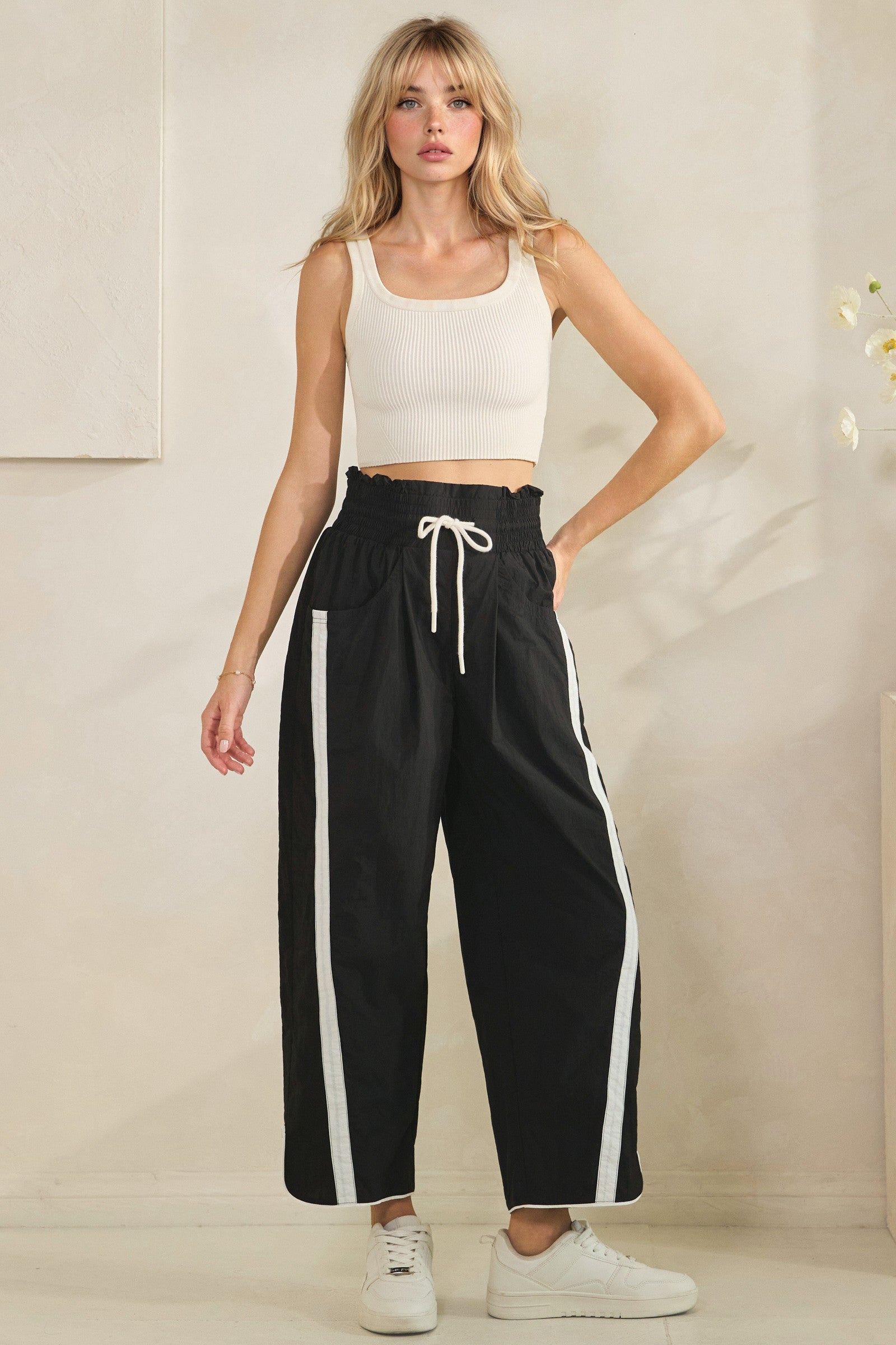 Viral Track Pants With Stripe Details