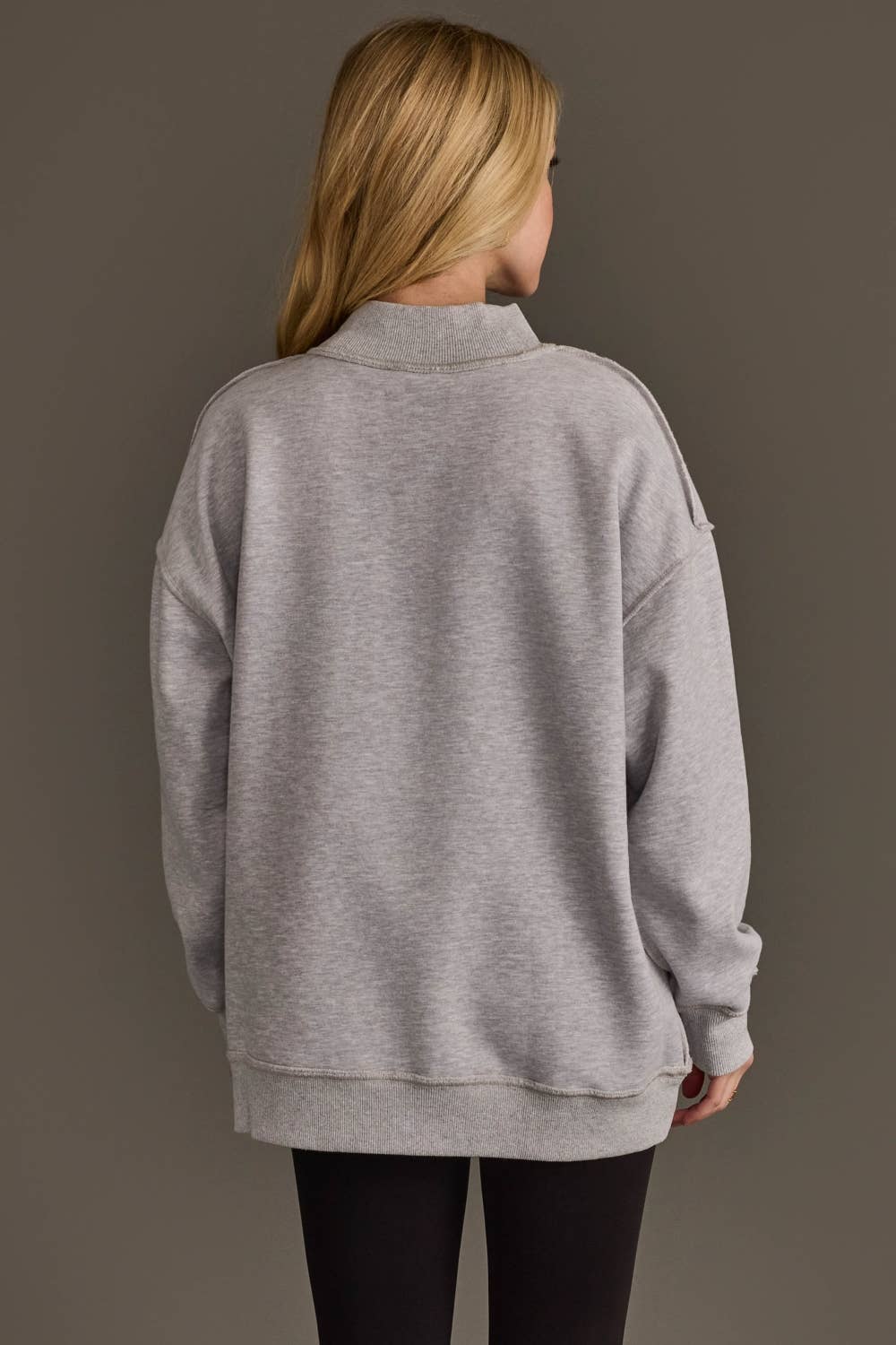 Lt. Gray Wine & Prosecco Reversible Sweatshirt