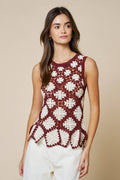 Crochet Flared Tank Top