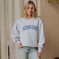 Lt. Gray & Blue Midwest Sweatshirt