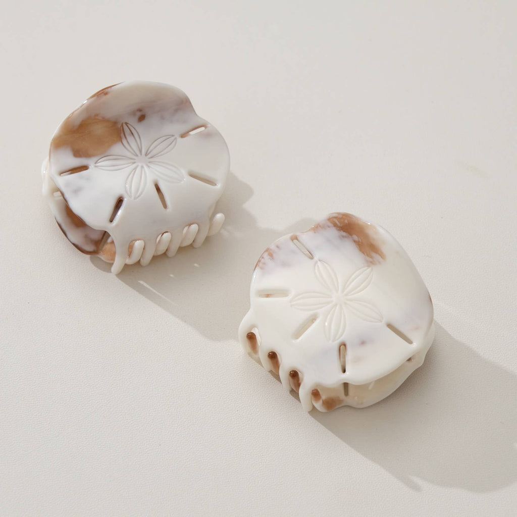 Calacatta Sand Dollar Claw Clip - Small