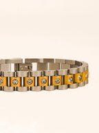 Faelys 18K Gold Non-Tarnish Two-Tone Watchband Bracelet