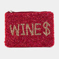 Wines Seed Beaded Coin Purse
