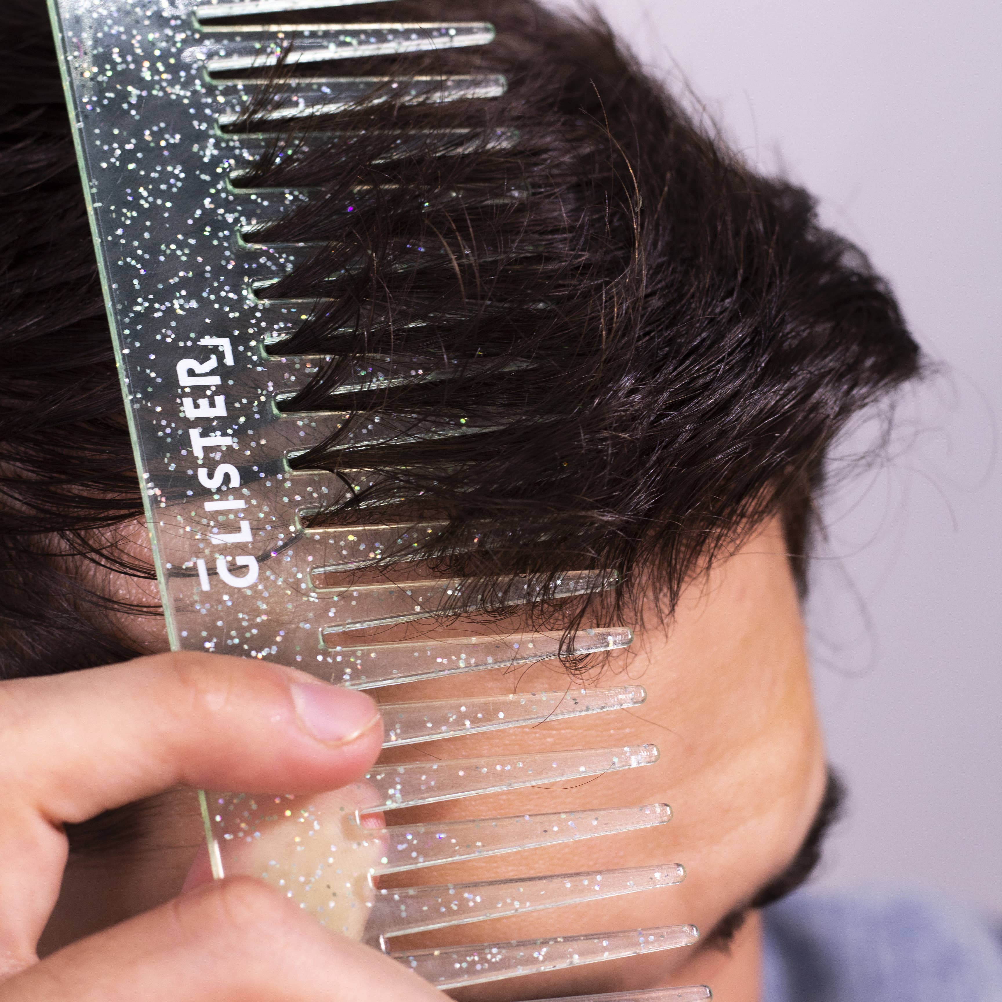 "Sparkle" Wide Tooth Detangling Comb | Glitter Finish