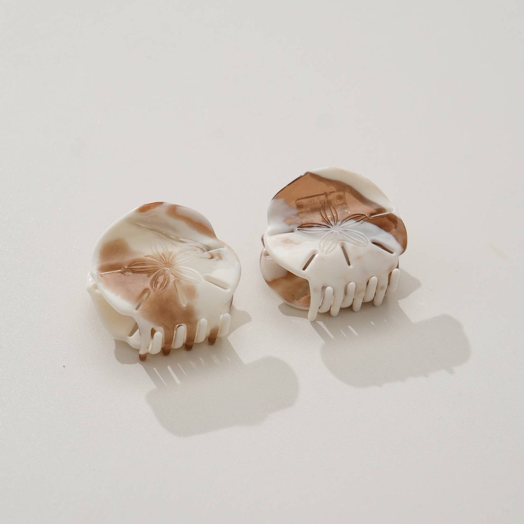 Calacatta Sand Dollar Claw Clip - Small