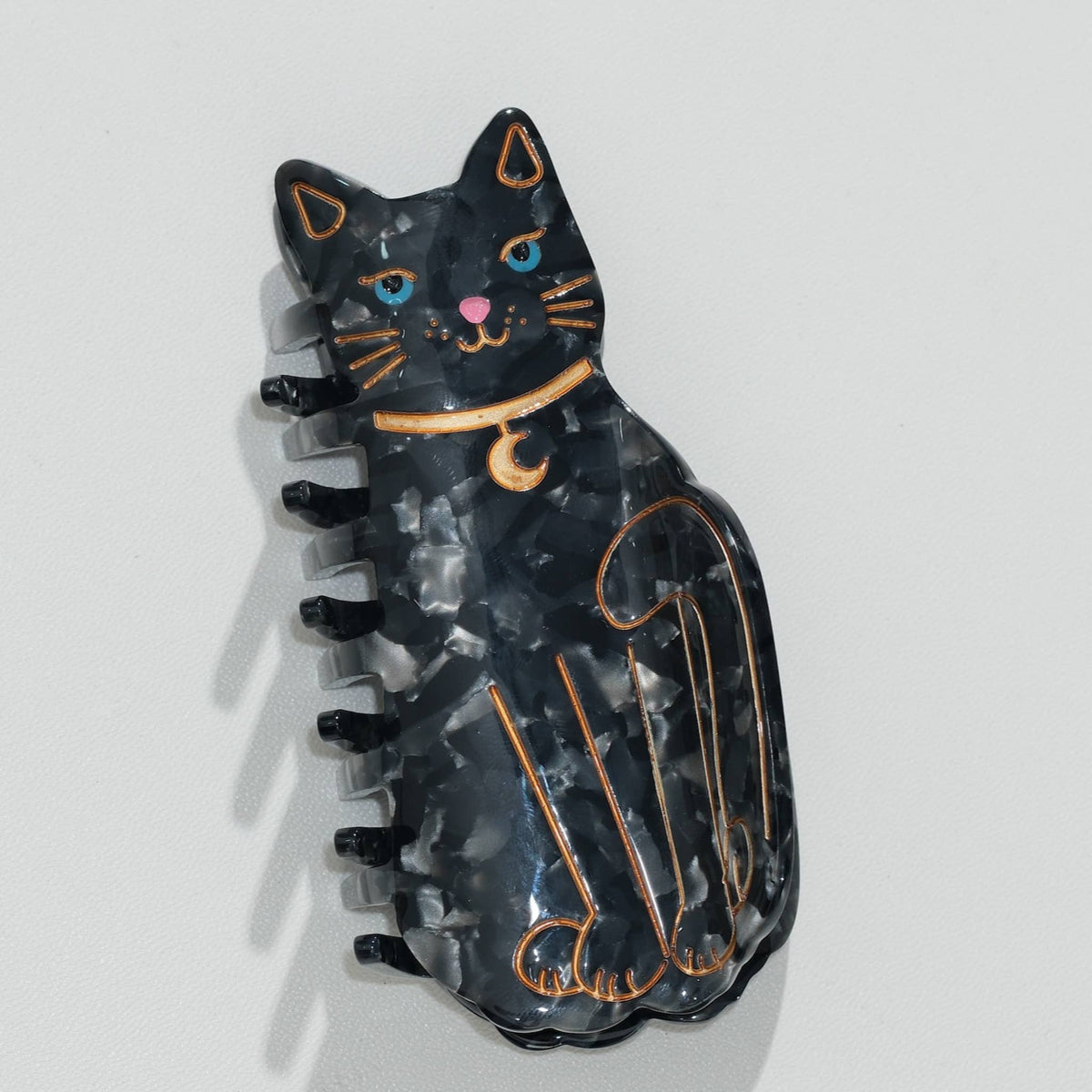 Black Cat Moon Claw Clip - Large