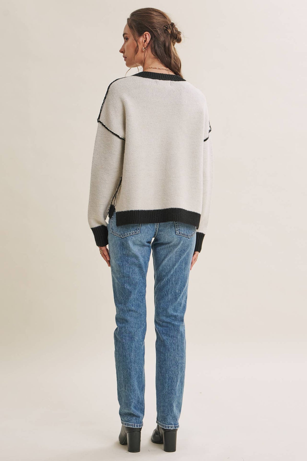 White & Black Sweater