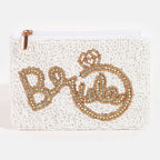 Bride And Ring Seed Beaded Coin Purse