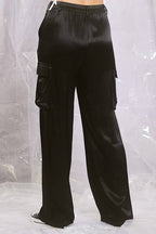 Harper Satin Cargo Pants