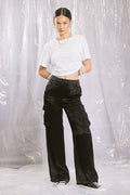 Harper Satin Cargo Pants