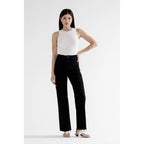 Mica Denim Mid Rise Slim/wide in Black