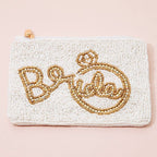 Bride And Ring Seed Beaded Coin Purse