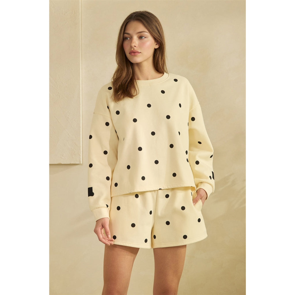 Polka Dot White & Black Set