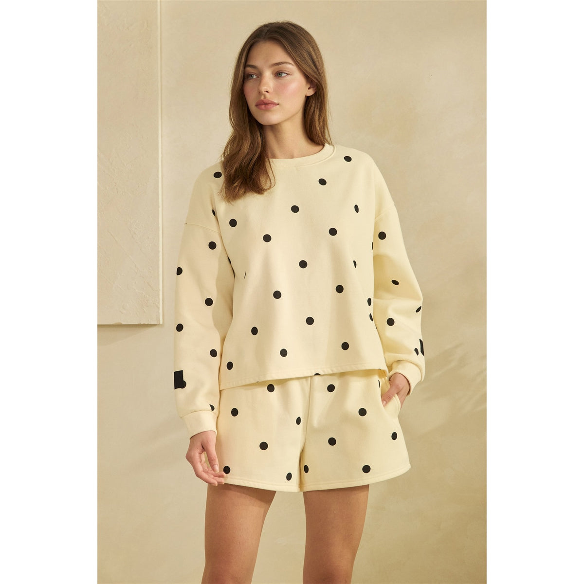 Polka Dot White & Black Set