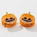 Jack O Lantern Pumpkin Claw Clip - Large