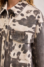 Hidden Cow Print Shacket