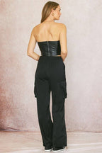 Harper Satin Cargo Pants