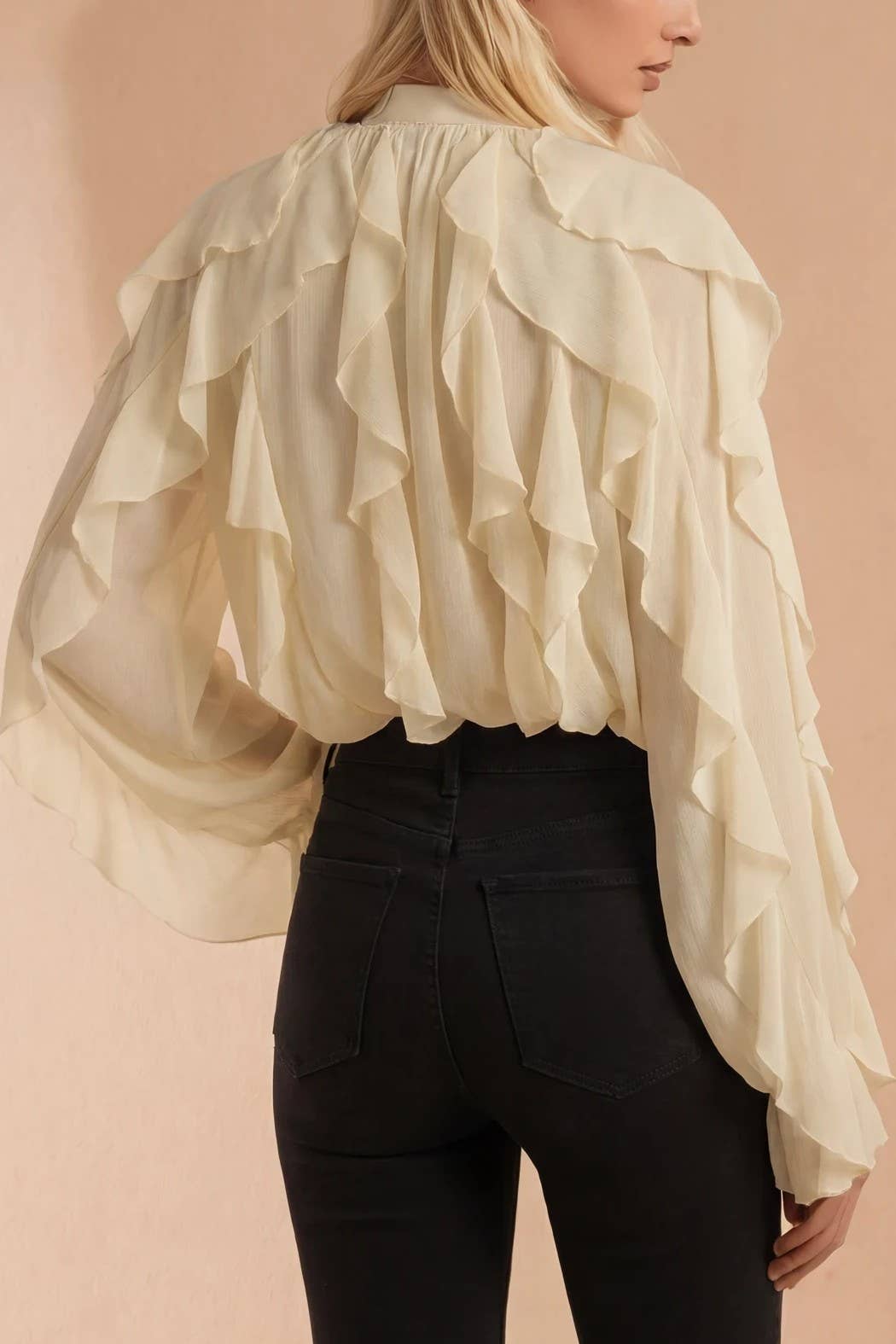 Sheer Ruffled Top