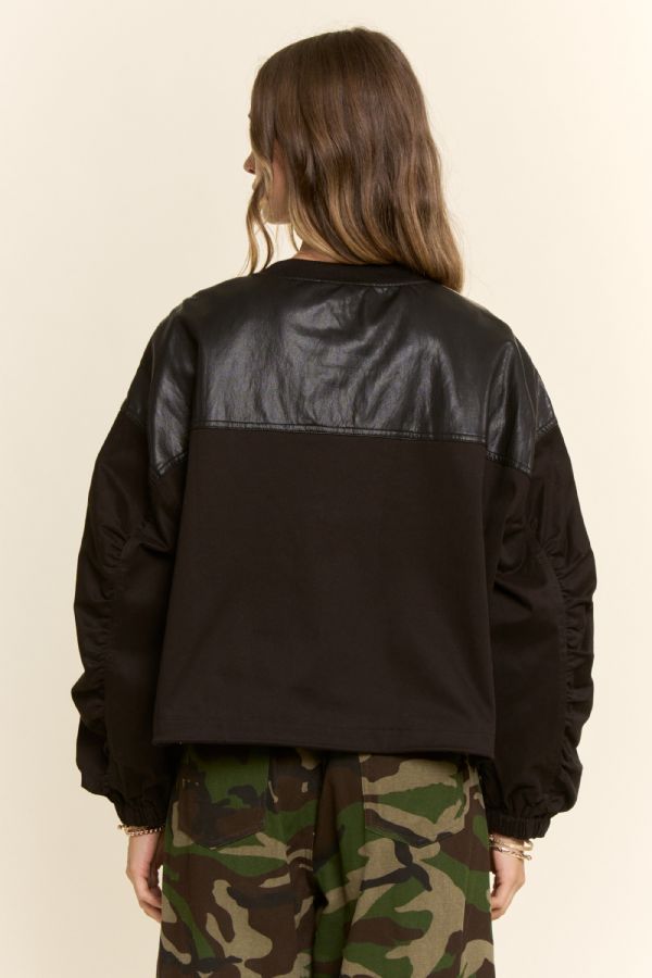 Jayne Faux Leather Jacket