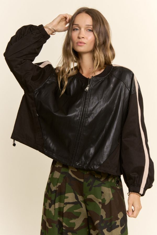 Jayne Faux Leather Jacket