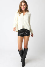 Riya Zip Up Knit Sweater