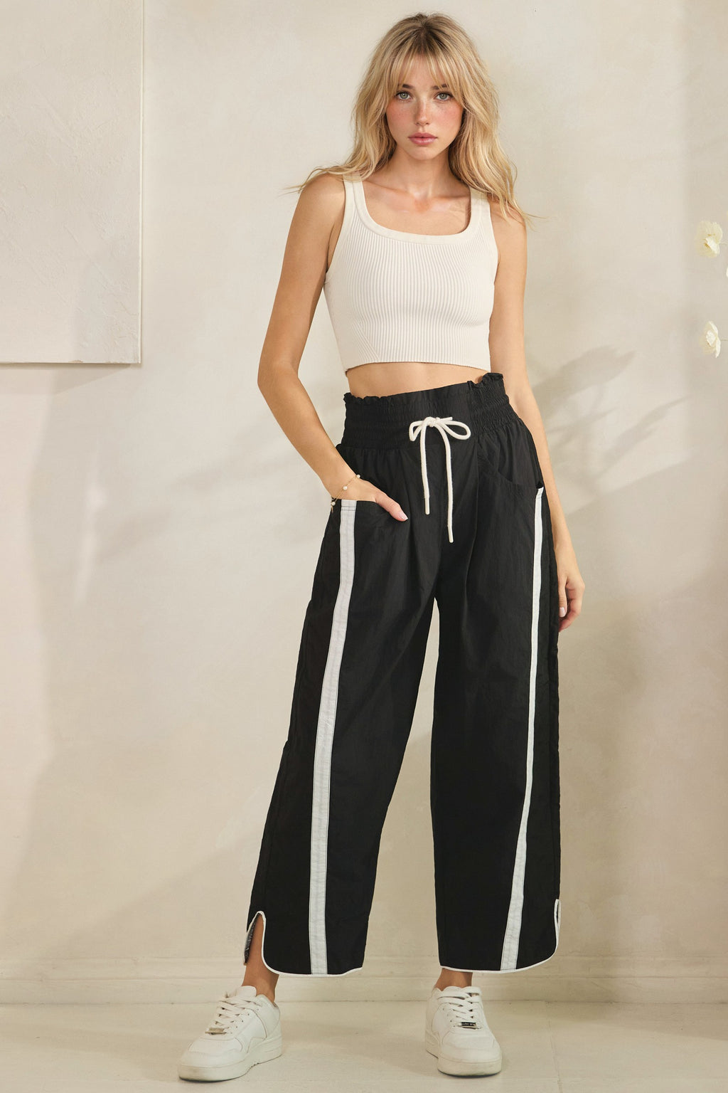 Viral Track Pants With Stripe Details
