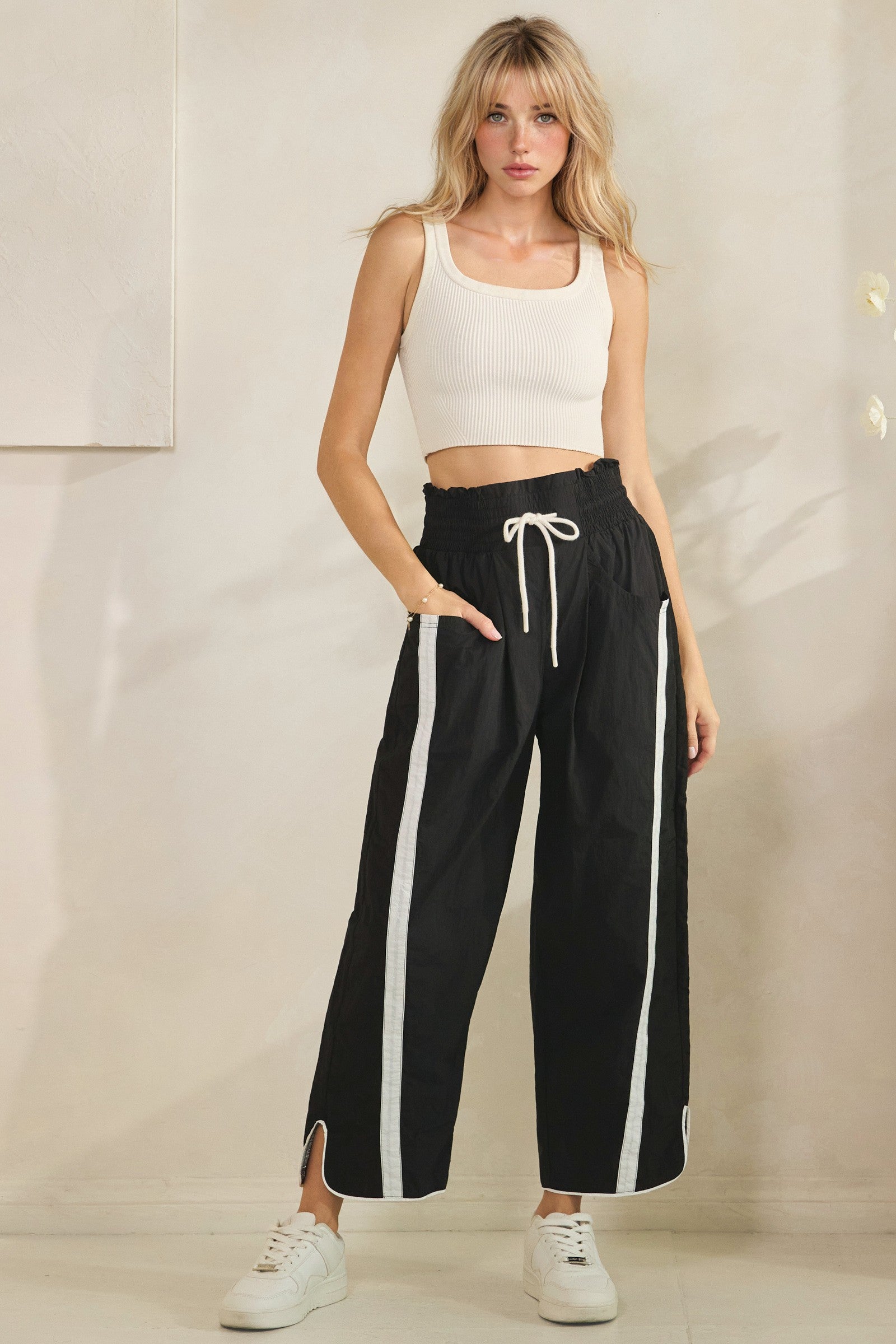 Viral Track Pants With Stripe Details
